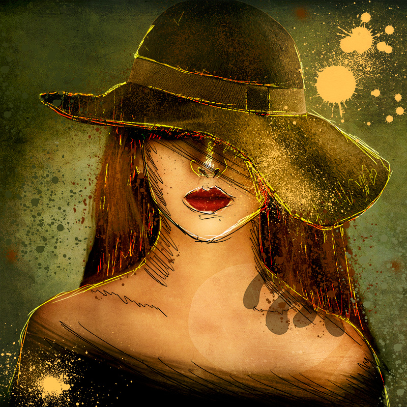 Vintage portrait in mixed media NFT