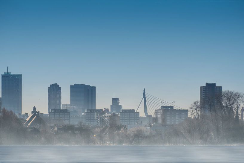 Foggy Rotterdam Skyline Kralingen