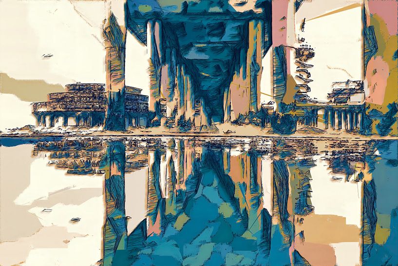 Under Scheveningen's abstract pier