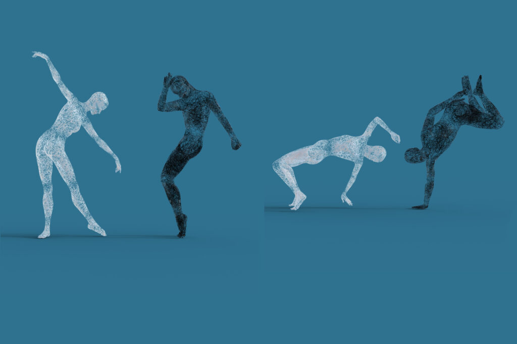 Scribbled Dance: A New Dimension in Movement assets pack. Digital Download.