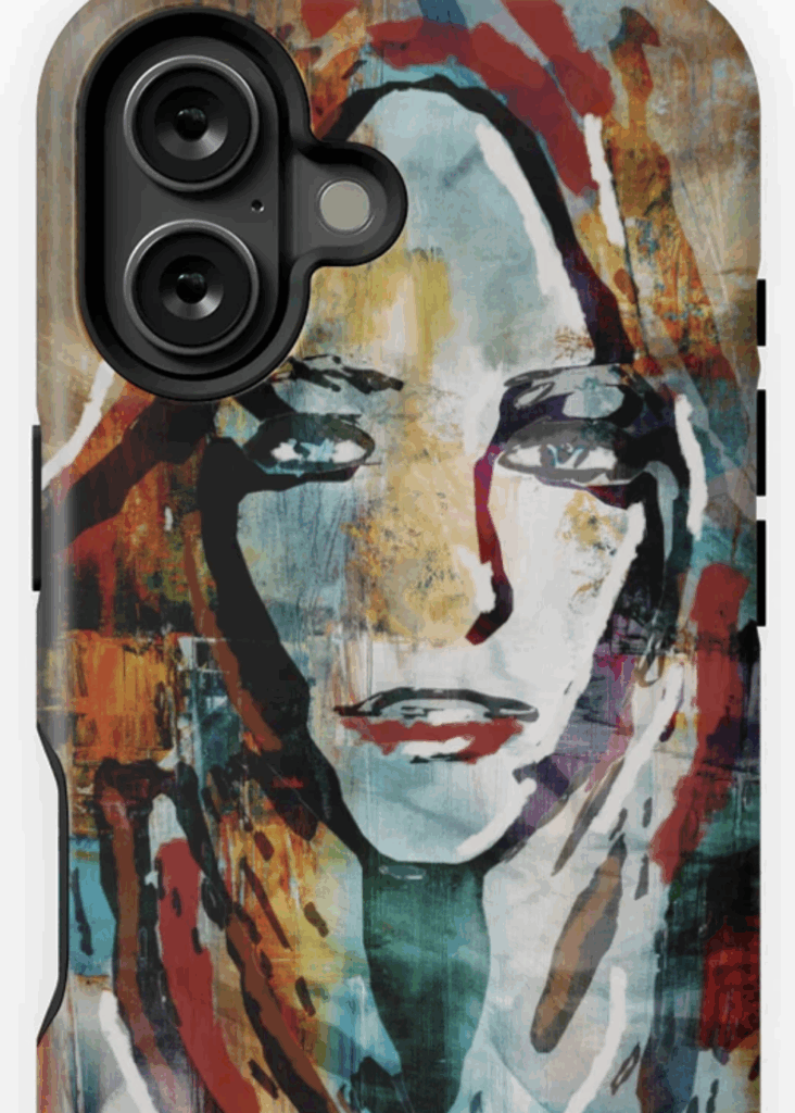 A colourful portrait of a photomodel in Mixed Media