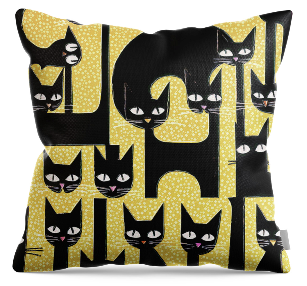 Pop Art Cats in Yellow and Black