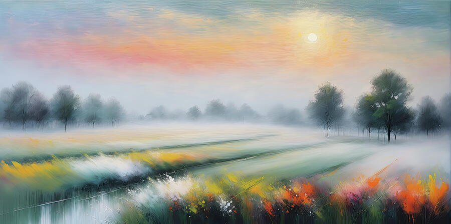 Typical Dutch Morning Landscape Above the Couch by Arjen Roos
