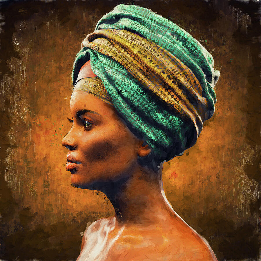 Painted African Beauty by Arjen Roos