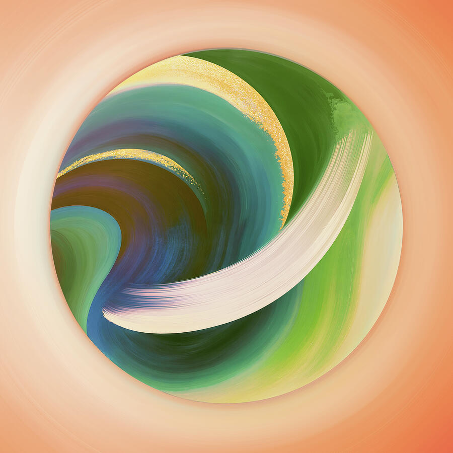 Abstract Circular Harmony in Warm Tones by Arjen Roos