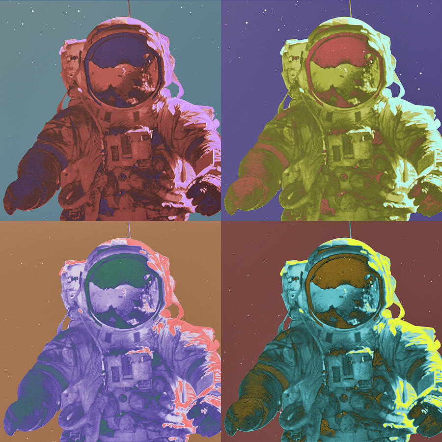 Popsternaut a Retro Pop Art Astronaut by Arjen Roos