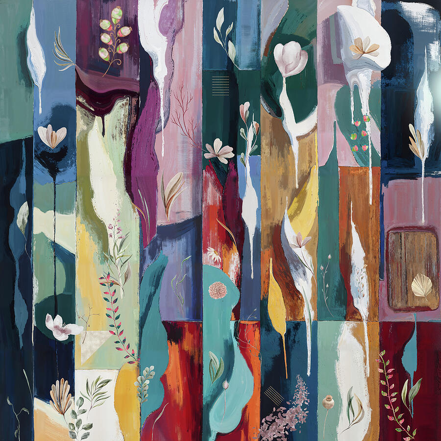 Abstract Botanical Garden Artwork by Arjen Roos